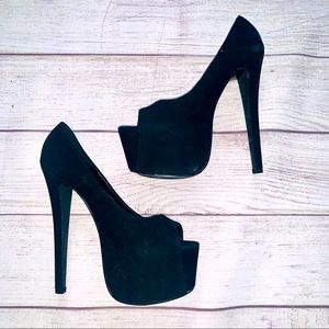 Dollskill | Peep Toe Platform Heels